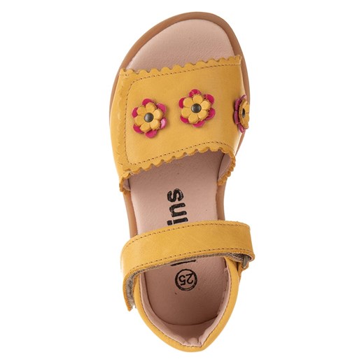 kmins Skórzane sandały w kolorze żółtym Kmins 30 wyprzedaż Limango Polska