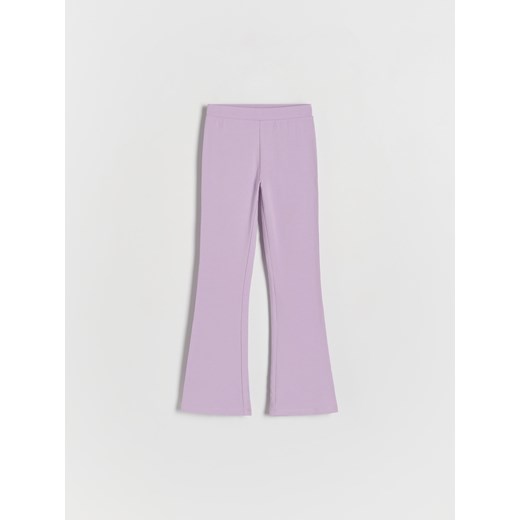 Reserved - Bawełniane spodnie flare - lawendowy ze sklepu Reserved w kategorii Spodnie dziewczęce - zdjęcie 171610535