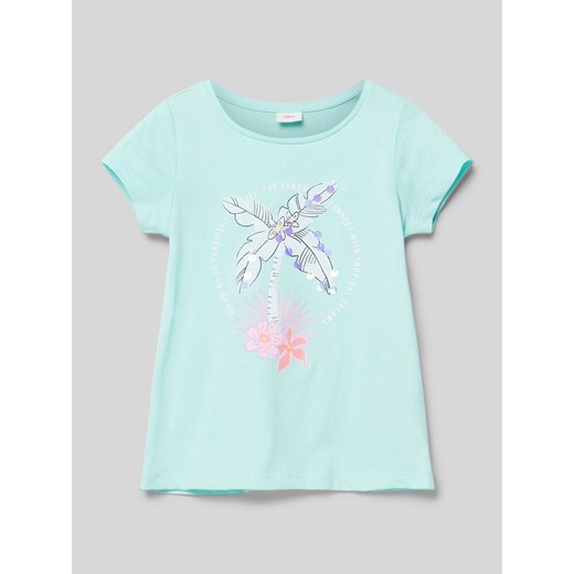 T-shirt z nadrukowanym motywem ze sklepu Peek&Cloppenburg  w kategorii Bluzki dziewczęce - zdjęcie 171611097