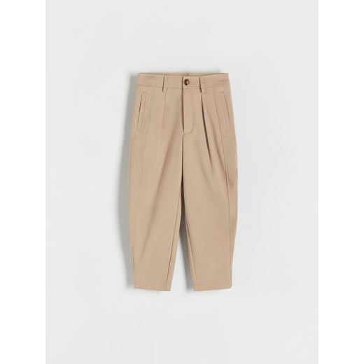 Reserved - Eleganckie spodnie - beżowy ze sklepu Reserved w kategorii Spodnie dziewczęce - zdjęcie 171688838