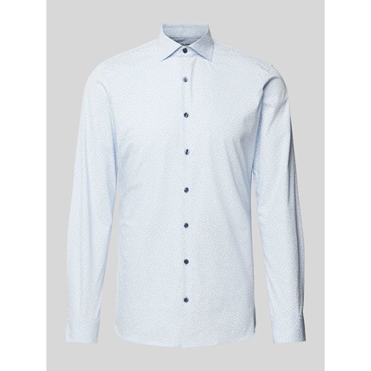 Koszula biznesowa o kroju super slim fit ze wzorem na całej powierzchni ze sklepu Peek&Cloppenburg  w kategorii Koszule męskie - zdjęcie 171689786