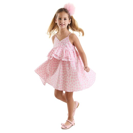 Denokids Sukienka &quot;Dotted Frills&quot; w kolorze jasnoróżowym ze sklepu Limango Polska w kategorii Sukienki dziewczęce - zdjęcie 171691406