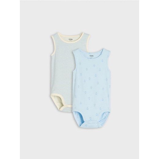 Sinsay - Body 2 pack - błękitny Sinsay 92 Sinsay