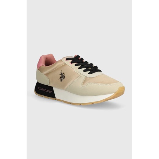 U.S. Polo Assn. sneakersy KITTY kolor beżowy KITTY002W 4NH2 ze sklepu ANSWEAR.com w kategorii Buty sportowe damskie - zdjęcie 171694415