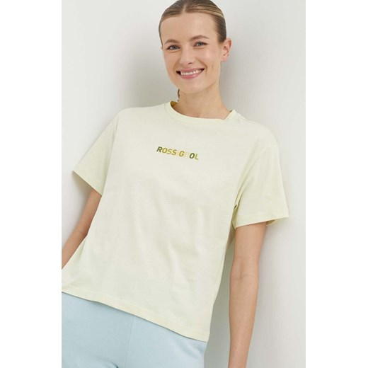 Rossignol t-shirt bawełniany damski kolor żółty RLMWY17 ze sklepu ANSWEAR.com w kategorii Bluzki damskie - zdjęcie 171694849