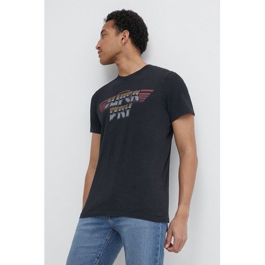 Superdry t-shirt bawełniany męski kolor czarny z nadrukiem ze sklepu ANSWEAR.com w kategorii T-shirty męskie - zdjęcie 171694998