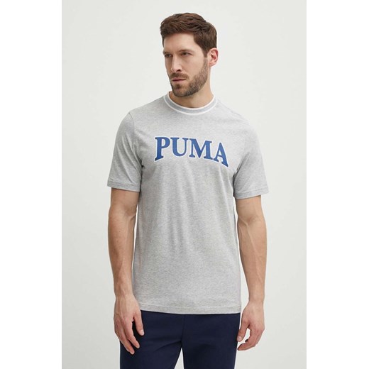 Puma t-shirt bawełniany SQUAD męski kolor szary z aplikacją 678967 ze sklepu ANSWEAR.com w kategorii T-shirty męskie - zdjęcie 171695017