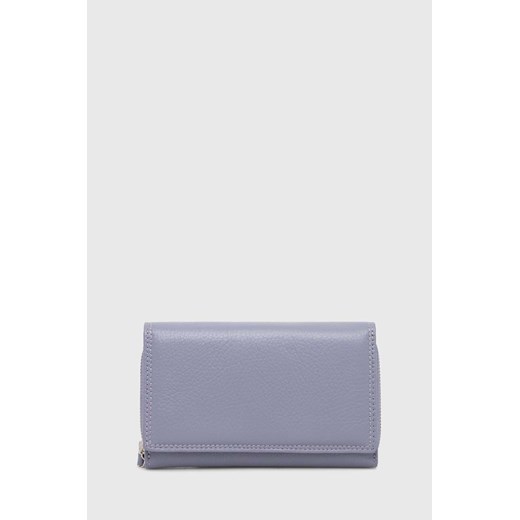 Answear Lab portfel skórzany damski kolor fioletowy ze sklepu ANSWEAR.com w kategorii Portfele damskie - zdjęcie 171695138