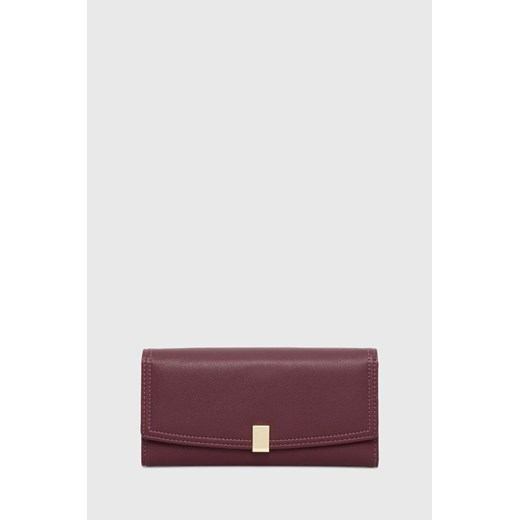 Answear Lab portfel damski kolor bordowy ze sklepu ANSWEAR.com w kategorii Portfele damskie - zdjęcie 171695158