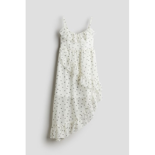 H & M - Asymetryczna sukienka z falbanką - Biały ze sklepu H&M w kategorii Sukienki dziewczęce - zdjęcie 171695987