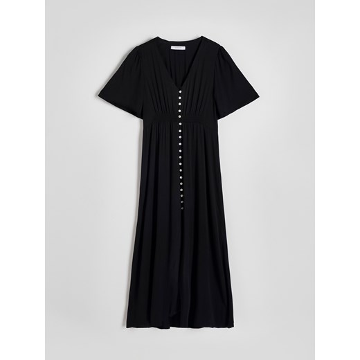 Reserved - Sukienka z wiskozy - czarny ze sklepu Reserved w kategorii Sukienki - zdjęcie 171697005