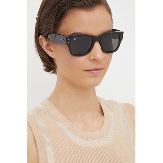 Ray-Ban okulary przeciwsłoneczne MEGA WAYFARER kolor czarny 0RB0840S 51 ANSWEAR.com