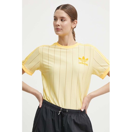 adidas Originals t-shirt damski kolor żółty IT9869 ze sklepu ANSWEAR.com w kategorii Bluzki damskie - zdjęcie 171701497
