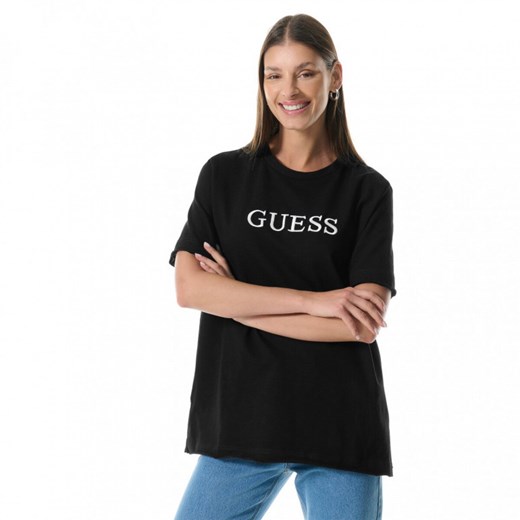 Damski t-shirt oversize Guess Athena Maxi T-shirt - czarny Guess M Sportstylestory.com