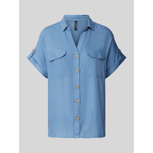 Bluzka koszulowa z listwą guzikową model ‘BUMPY’ ze sklepu Peek&Cloppenburg  w kategorii Koszule damskie - zdjęcie 171702659