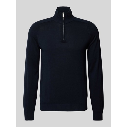 Sweter z dzianiny ze stójką model ‘KNUD’ ze sklepu Peek&Cloppenburg  w kategorii Swetry męskie - zdjęcie 171702727