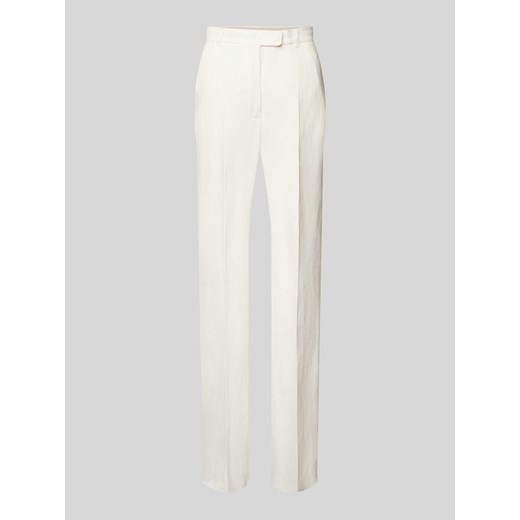 Spodnie lniane w jednolitym kolorze model ‘ALCANO’ ze sklepu Peek&Cloppenburg  w kategorii Spodnie damskie - zdjęcie 171702755