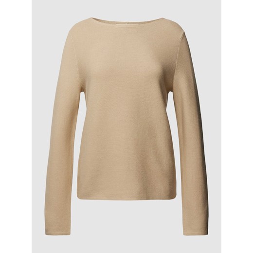 Sweter z dzianiny w jednolitym kolorze ze sklepu Peek&Cloppenburg  w kategorii Swetry damskie - zdjęcie 171702946