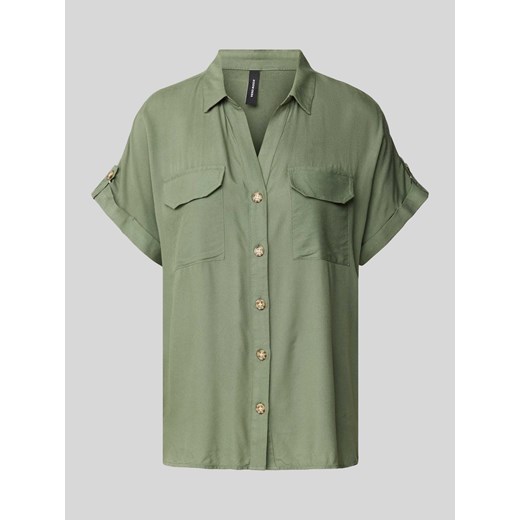 Bluzka koszulowa z listwą guzikową model ‘BUMPY’ ze sklepu Peek&Cloppenburg  w kategorii Koszule damskie - zdjęcie 171702998