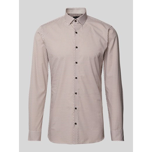 Koszula biznesowa o kroju super slim fit ze wzorem na całej powierzchni ze sklepu Peek&Cloppenburg  w kategorii Koszule męskie - zdjęcie 171703206