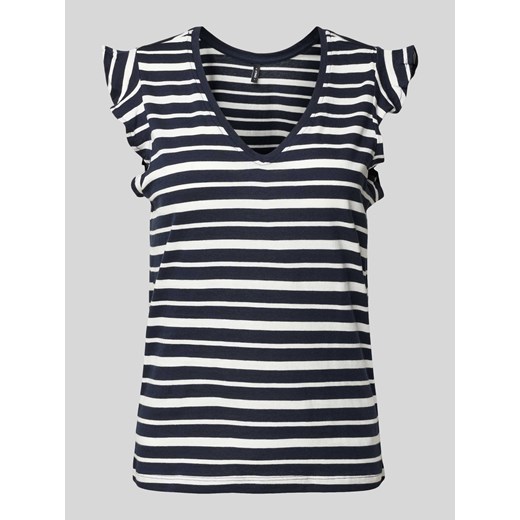 T-shirt z dekoltem w serek model ‘MAY’ ze sklepu Peek&Cloppenburg  w kategorii Bluzki damskie - zdjęcie 171703257