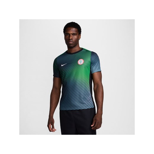 Męska przedmeczowa koszulka piłkarska z krótkim rękawem Nike Dri-FIT Nigeria Academy Pro - Szary ze sklepu Nike poland w kategorii T-shirty męskie - zdjęcie 171703345