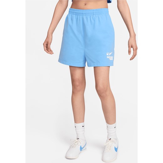Damskie spodenki z tkaniny Nike Sportswear - Niebieski ze sklepu Nike poland w kategorii Szorty - zdjęcie 171703346