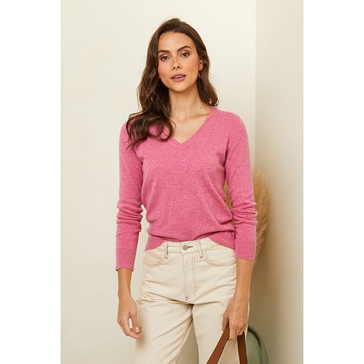 Soft Cashmere Kaszmirowy sweter w kolorze różowym Soft Cashmere M okazja Limango Polska