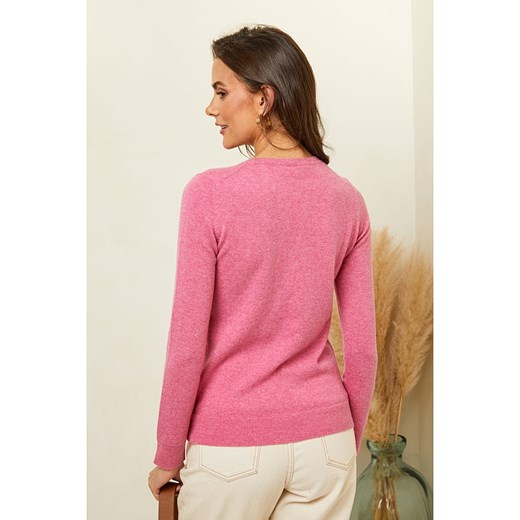 Soft Cashmere Kaszmirowy sweter w kolorze różowym Soft Cashmere M okazyjna cena Limango Polska