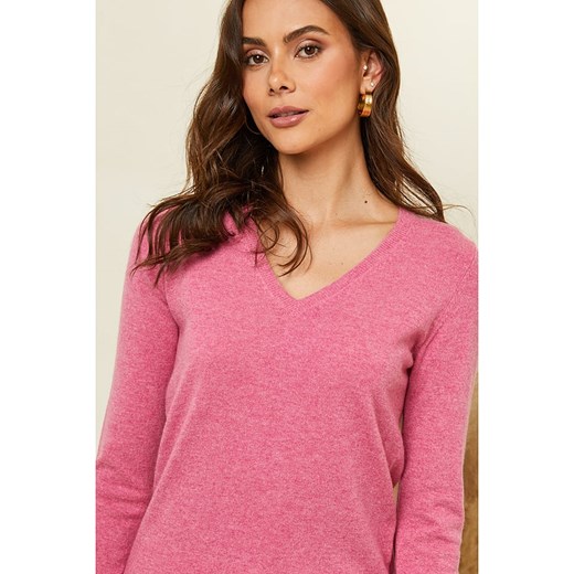 Soft Cashmere Kaszmirowy sweter w kolorze różowym Soft Cashmere M Limango Polska wyprzedaż
