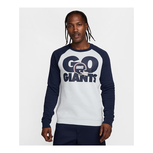 Męska bluza dresowa Nike Historic Raglan (NFL Giants) - Szary ze sklepu Nike poland w kategorii Bluzy męskie - zdjęcie 171705306