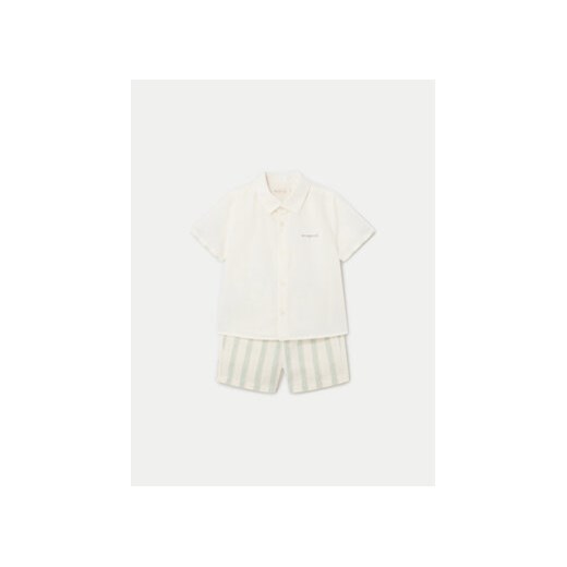 Mayoral Komplet koszula i szorty materiałowe 1248 Biały Regular Fit ze sklepu MODIVO w kategorii Komplety niemowlęce - zdjęcie 171707056