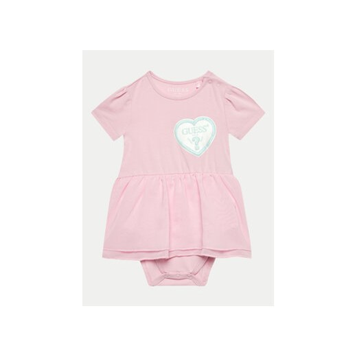 Guess Body dziecięce S4GG09 K6YW0 Różowy Regular Fit ze sklepu MODIVO w kategorii Body niemowlęce - zdjęcie 171707059