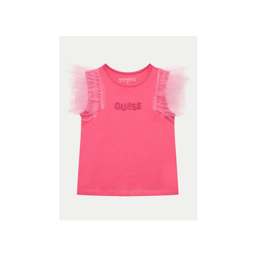 Guess Bluzka K4GI22 K6YW1 Różowy Regular Fit ze sklepu MODIVO w kategorii Bluzki dziewczęce - zdjęcie 171707319