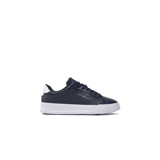 Tommy Hilfiger Sneakersy Th Court Better Lth Tumbled FM0FM04972 Granatowy Tommy Hilfiger 40 promocyjna cena MODIVO