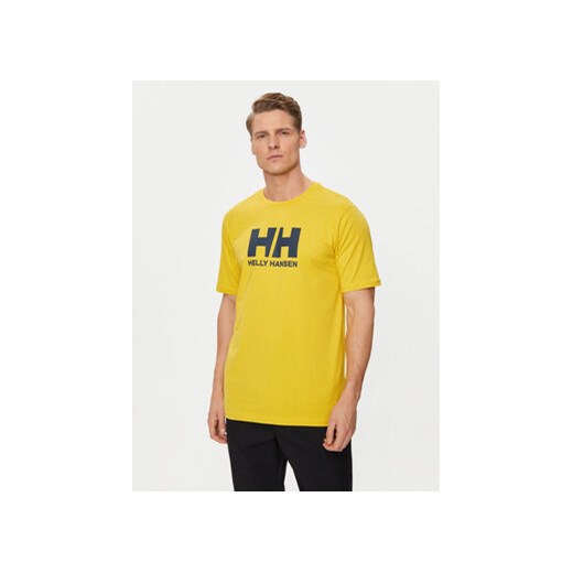 Helly Hansen T-Shirt Hh Logo T-Shirt 33979 Żółty Regular Fit ze sklepu MODIVO w kategorii T-shirty męskie - zdjęcie 171707366