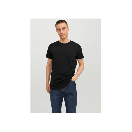 Jack&Jones T-Shirt Jjenoa 12113648 Czarny Long Line Fit ze sklepu MODIVO w kategorii T-shirty męskie - zdjęcie 171707429