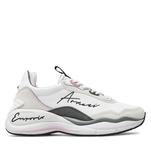 Sneakersy Emporio Armani X3X215 XR120 C673 Biały ze sklepu eobuwie.pl w kategorii Buty sportowe damskie - zdjęcie 171708417