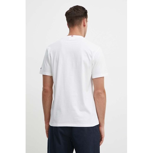 Biały t-shirt męski Mc2 Saint Barth z bawełny 
