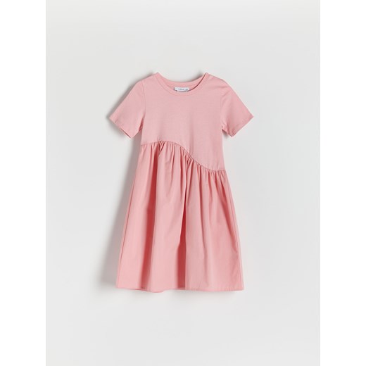 Reserved - Bawełniana sukienka - różowy ze sklepu Reserved w kategorii Sukienki dziewczęce - zdjęcie 171710526