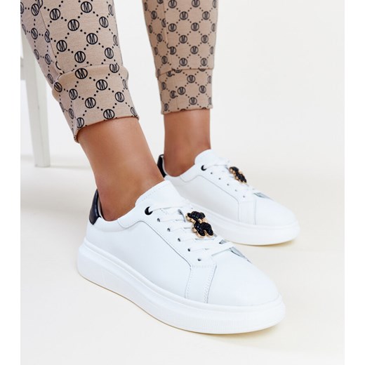 Białe skórzane sneakersy Vinceza ze sklepu gemre w kategorii Buty sportowe damskie - zdjęcie 171712958