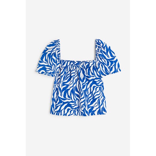 H & M - Top z dekoltem karo - Niebieski ze sklepu H&M w kategorii Bluzki damskie - zdjęcie 171713036