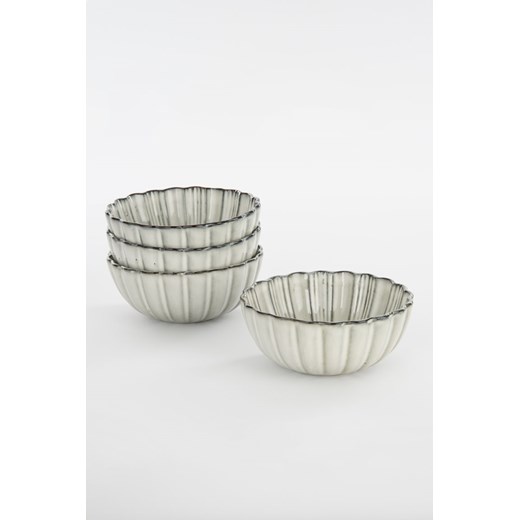H & M - Zestaw 4 Ceramicznych Misek - Szary ze sklepu H&M w kategorii Miski - zdjęcie 171713108