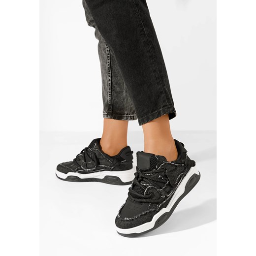 Czarne sneakersy na koturnie Shaila ze sklepu Zapatos w kategorii Buty sportowe damskie - zdjęcie 171715145