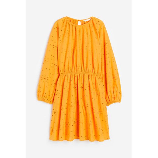 H & M - Sukienka z haftem angielskim - Pomarańczowy H & M M H&M