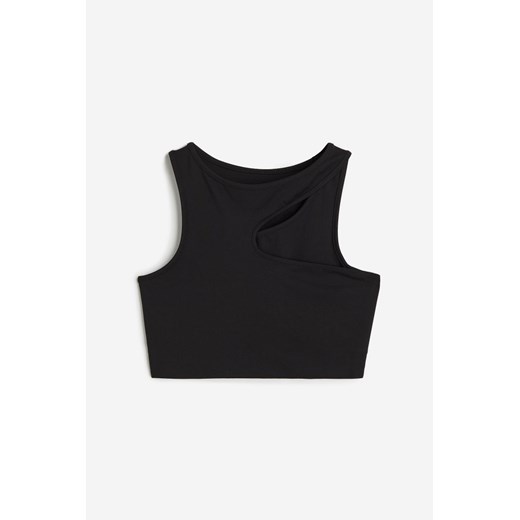 H & M - Biustonosz sportowy DryMove Medium Support - Czarny ze sklepu H&M w kategorii Biustonosze - zdjęcie 171715848