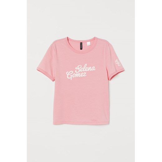 H & M - T-shirt z motywem - Różowy ze sklepu H&M w kategorii Bluzki damskie - zdjęcie 171715889