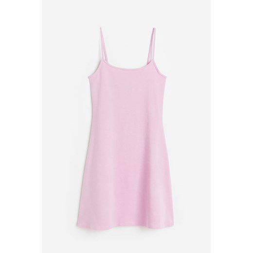 H & M - Dżersejowa sukienka z rozszerzanym dołem - Różowy H & M M H&M