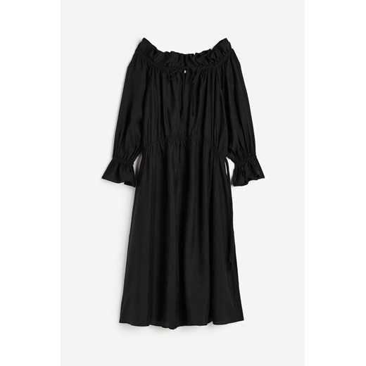 H & M - Sukienka z odkrytymi ramionami - Czarny H & M XL H&M