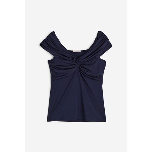 H & M - Top z odkrytymi ramionami - Niebieski ze sklepu H&M w kategorii Bluzki damskie - zdjęcie 171715968